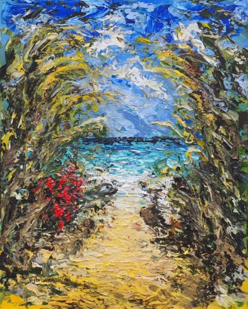 Walk to the beach-Julian Brower - Impressionism - art