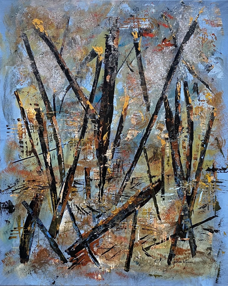 Burning forest