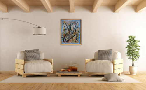 Burning forest-julian Brower-impressionism